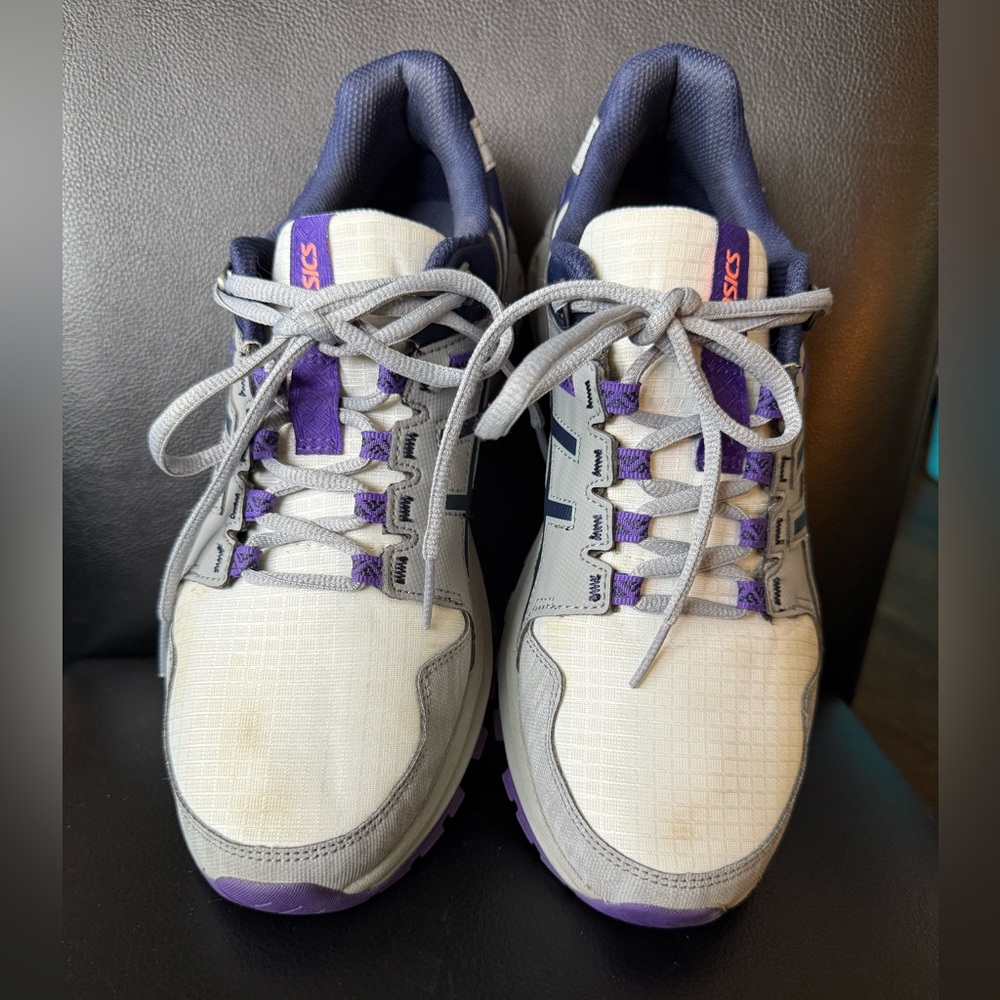 Asics Gray and Purple Athletic Shoes